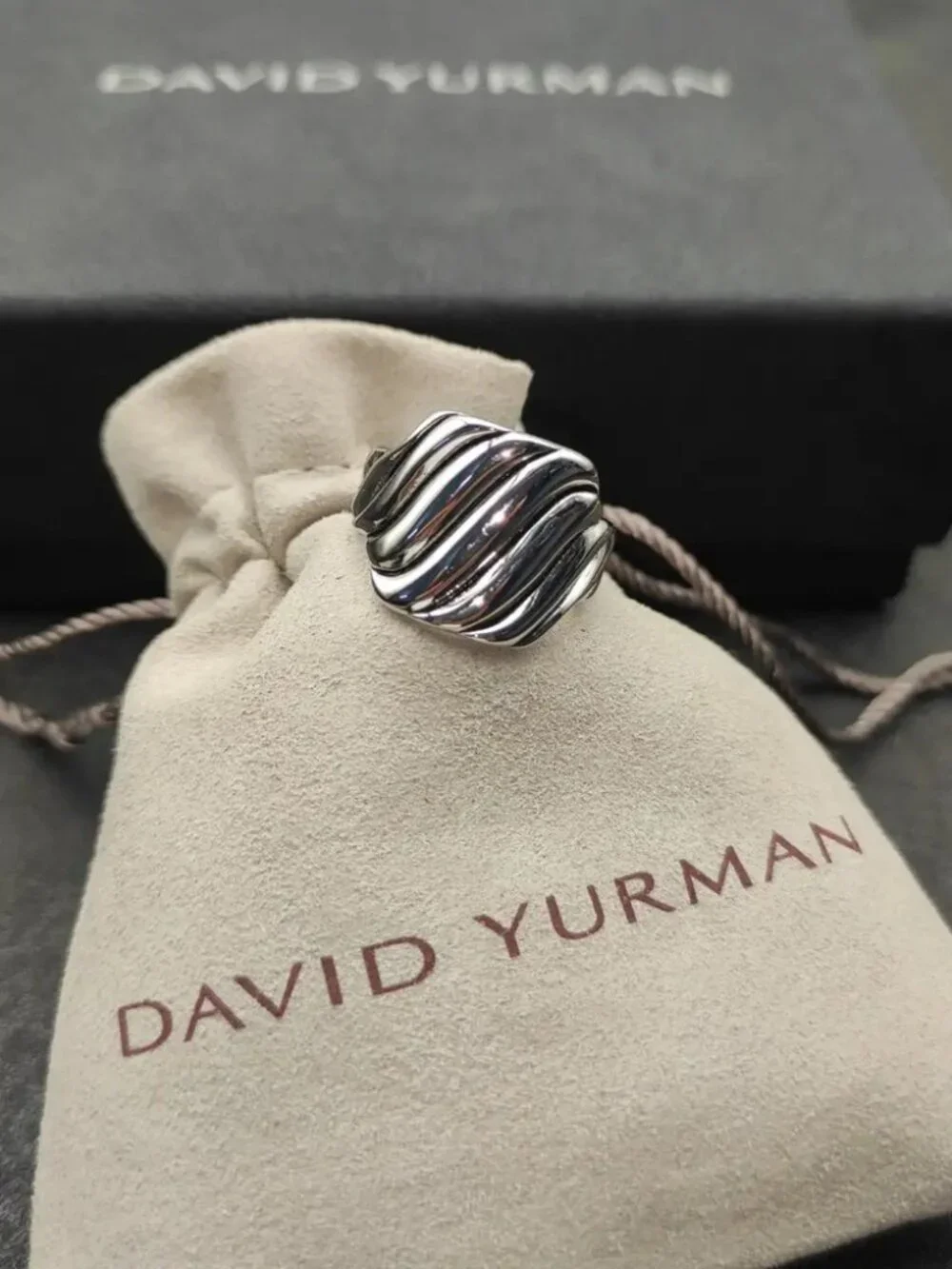 David Yurman Silver Wave Ring